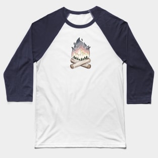 Sunset Camping Adventure Baseball T-Shirt